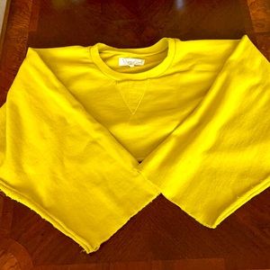 NIYAMA SOL KIMONO CROP SWEATSHIRT SZ XS CHARTREUSE